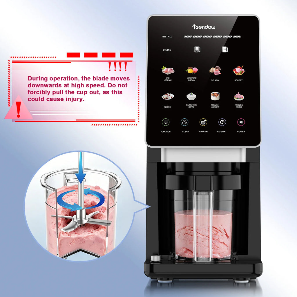 Sorveteira Teendow KF-2501U1 com 8 programas predefinidos